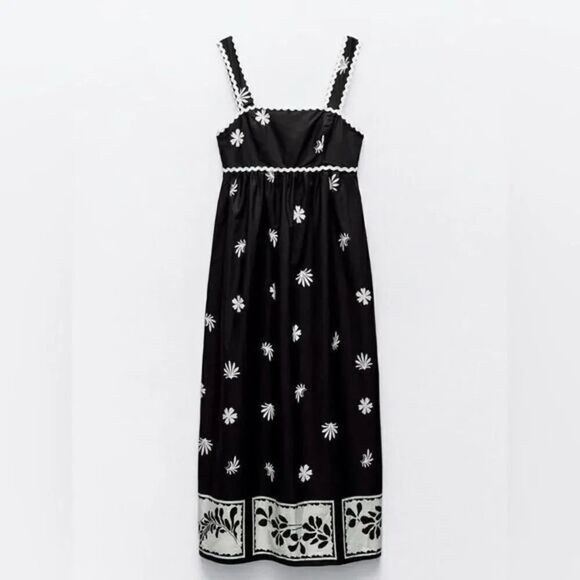 ZARA PRINTED MIDI DRESS‎ - Picture 7 of 10